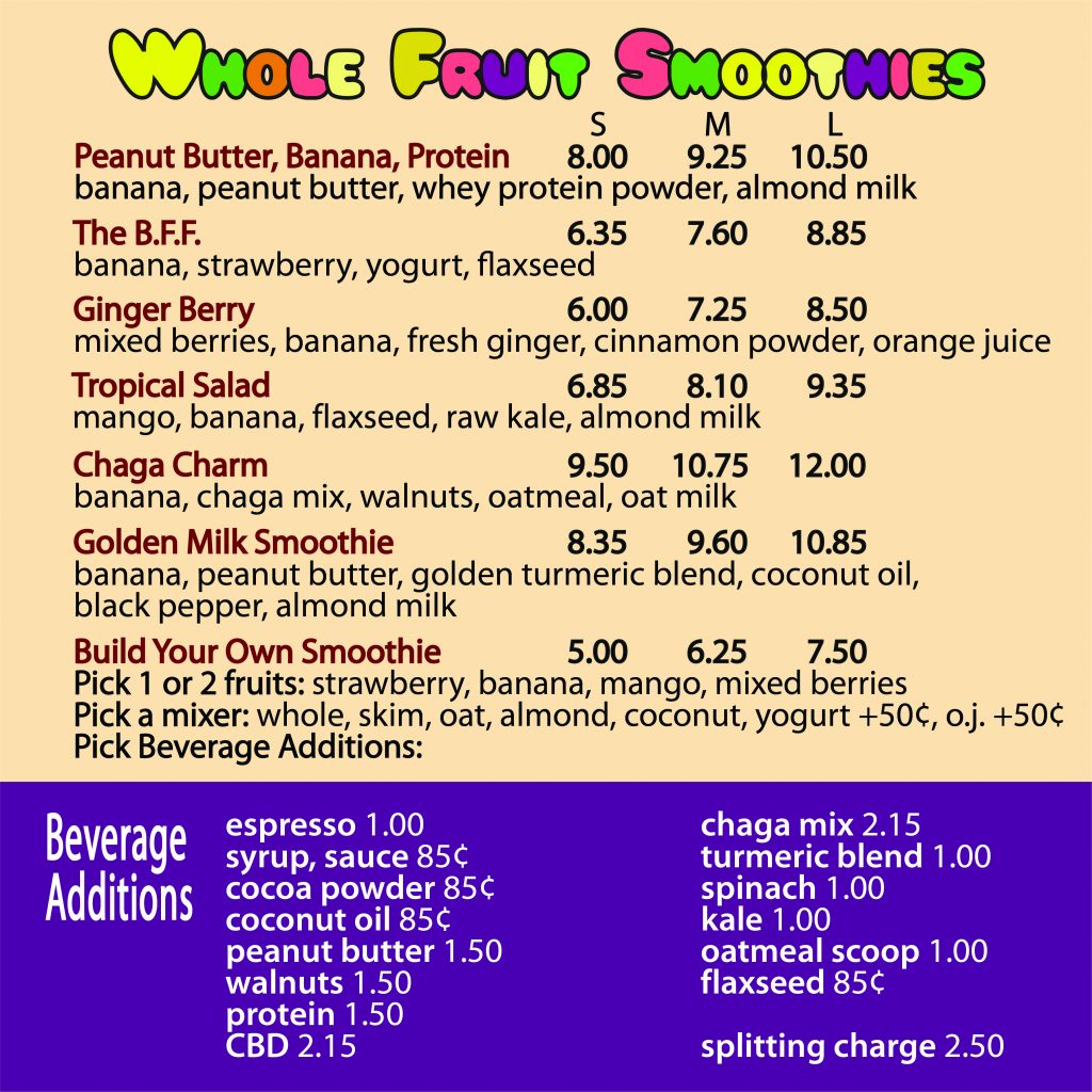 Mahwah Menu • Longfellow's Coffee®